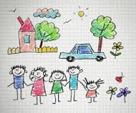 Œuvre du Bébé art dessin Images d'enfants colorées sur papier