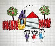 Œuvre du Bébé art dessin Images d'enfants colorées sur papier